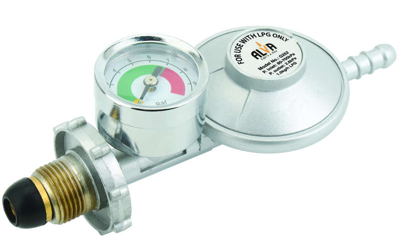 ALVA BULLNOSE GAS REGULATOR WITH PRESSURE GAUGE