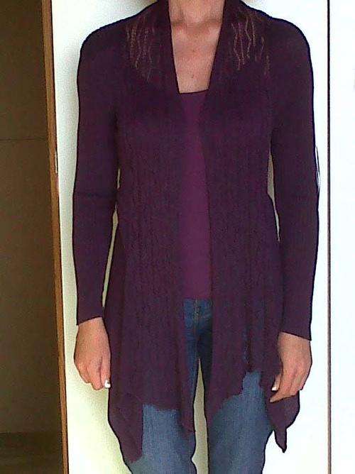 PURPLE WATERFALL CARDIGAN