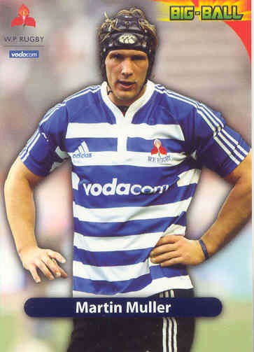 2010 BIG BALL RUGBY CARD COLLECTION - MARTIN MULLER BASE CARD WP26