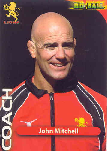 2010 BIG BALL RUGBY CARD COLLECTION -COACH JOHN MITCHELL BASE CARD GL39