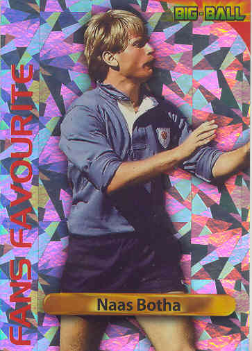 2010 Big ball rugby card collection - Naas Botha Fans favourite card Limited edition LE01