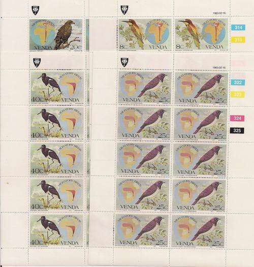 Venda 1983 migratory bird UM mini sheets, SACC R240!!