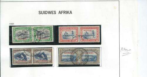 SWA Official overprint pairs, high cat value!!!!!