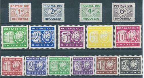 Rhodesia sets of postage dues!!!! x 3 .