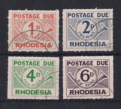 1965 Rhodesia postage dues Set of used stamps SACC R500!
