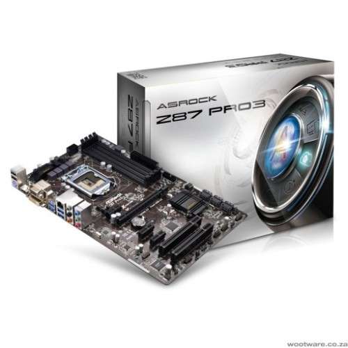 ASRock Z87 PRO3 Intel Z87 Chipset LGA1150 Haswell ATX Desktop Motherboard