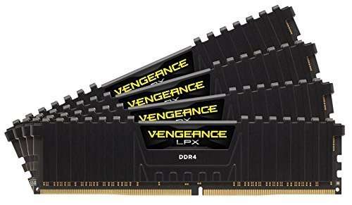 Corsair Vengeance LPX 16GB (4 x 4GB) DDR4 2800MHz (PC4-22400) C16 memory kit for DDR4 Systems-Black