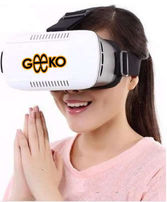 VRGEEKO Geeko VR-Box Virtual Reality 3D Glasses with Mini Bluetooth Remote Controller