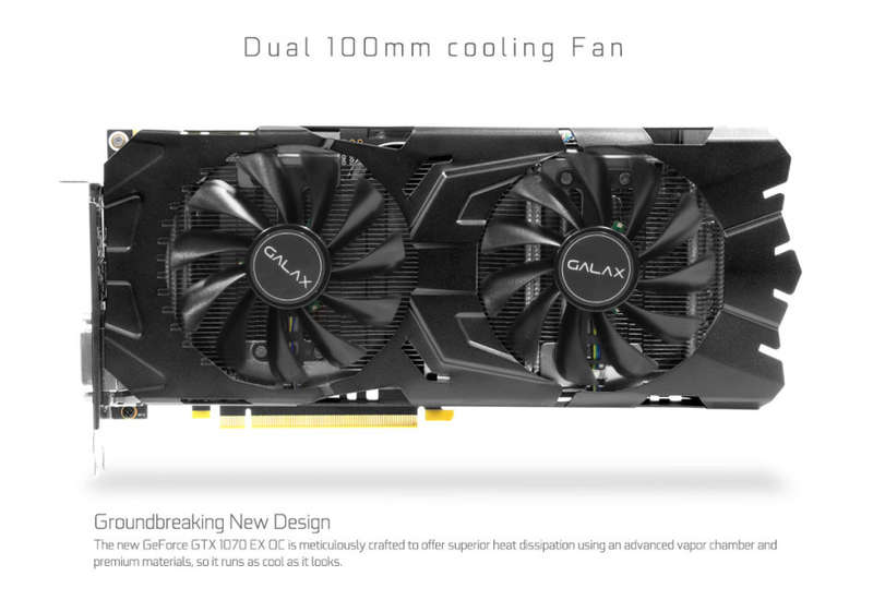 Galax GeForce GTX 1070 EX 70NSH6DHL4XE  8GB GDDR5 PCI-E 3.0 Desktop Graphics Card