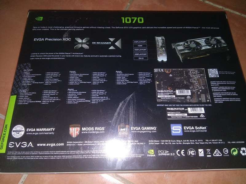 EVGA GeForce GTX 1070 SC GAMING, 08G-P4-5173-KR, 8GB GDDR5, ACX 3.0 & Black Editio