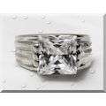2.00CTW ROYAL PRINCESS ENGAGEMENT RING CLAD IN 18K WHITE GOLD SIZE 4