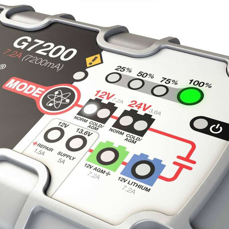 Noco G7200 Smart 12V & 24V 7.2A UltraSafe Battery Charger and Maintainer