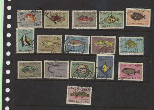 MOZAMBIQUE  1951 FISHES GOOD SELECTION