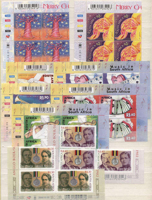 RSA MNH BLOCKS 2000 2001 SEE BELOW
