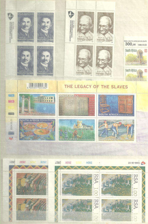 RSA Mixed Selection of Cylinder Blocks remnants of collection MNH Please see the 4 pages of scans