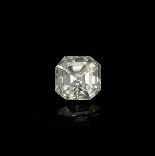 1.675ct Light Greenish Blue Asscher Moissanite