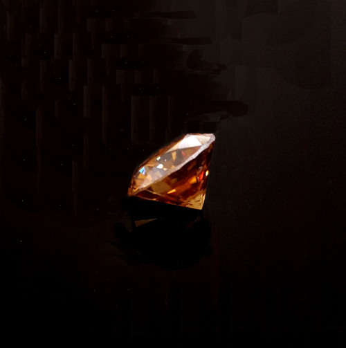 1.2ct Yellowish Brown Moissanite