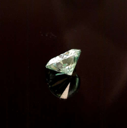 1.211ct Bluish Green Moissanite