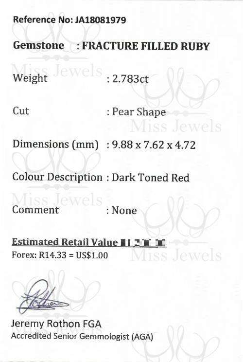 2.783ct Ruby