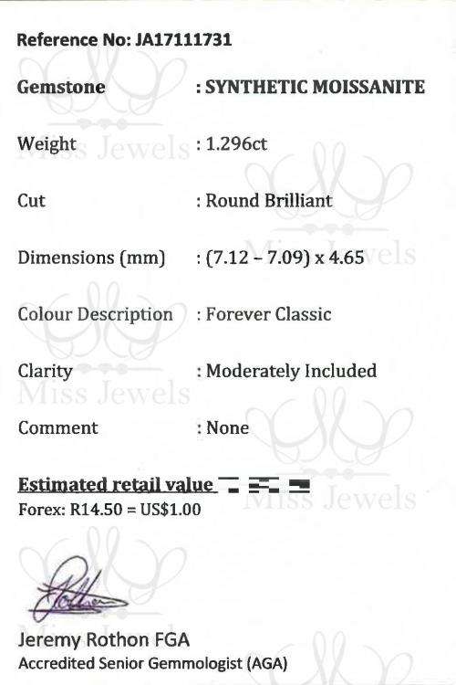 1.296ct Forever Classic Moissanite