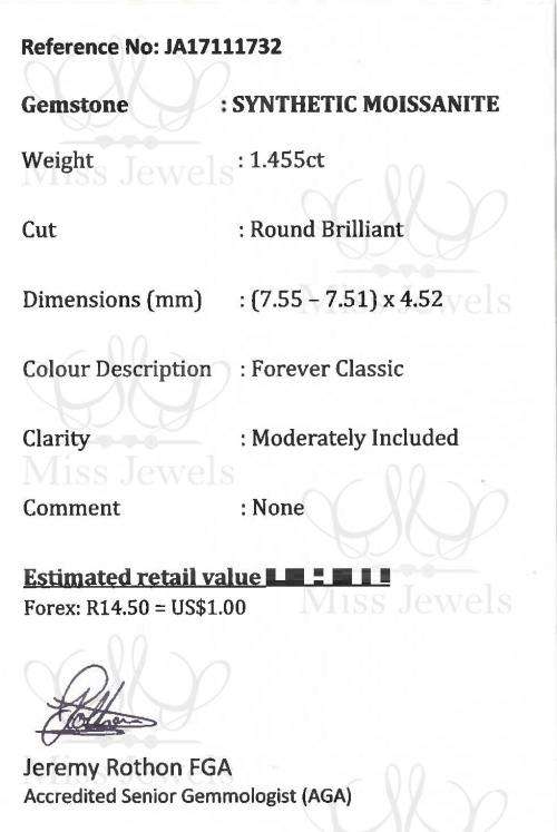 1.455ct Forever Classic Moissanite
