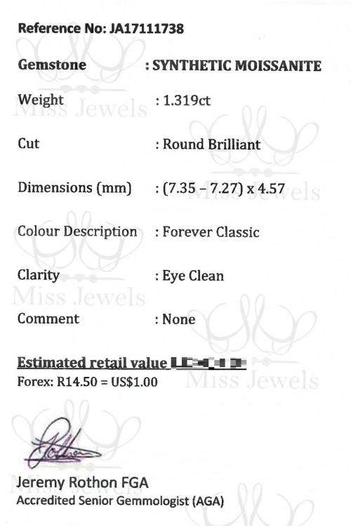 1.319ct Forever Classic Moissanite