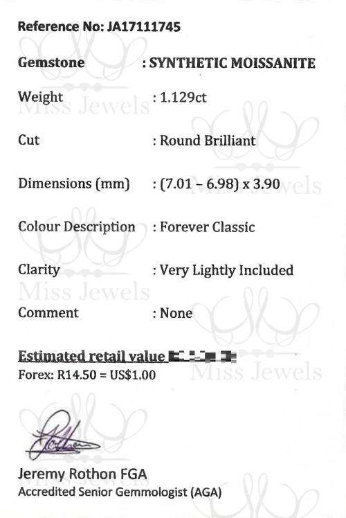 1.129ct Forever Classic Moissanite