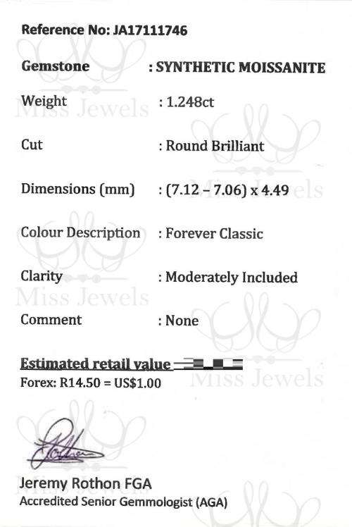 1.248ct Forever Classic Moissanite
