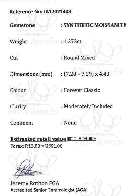1.272ct Forever Classic Moissanite