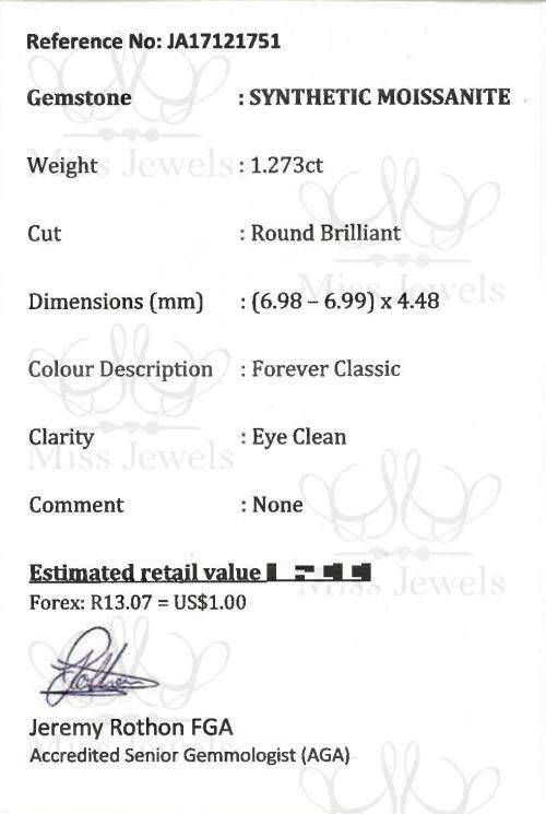 1.273ct Forever Classic Moissanite