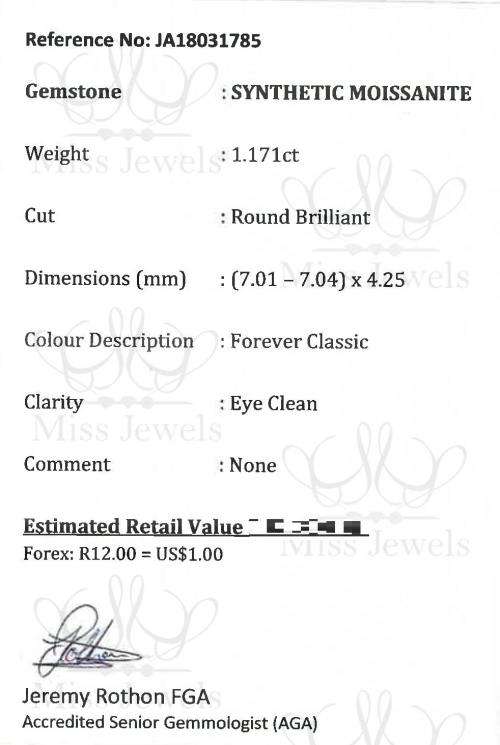 1.171ct Forever Classic Moissanite