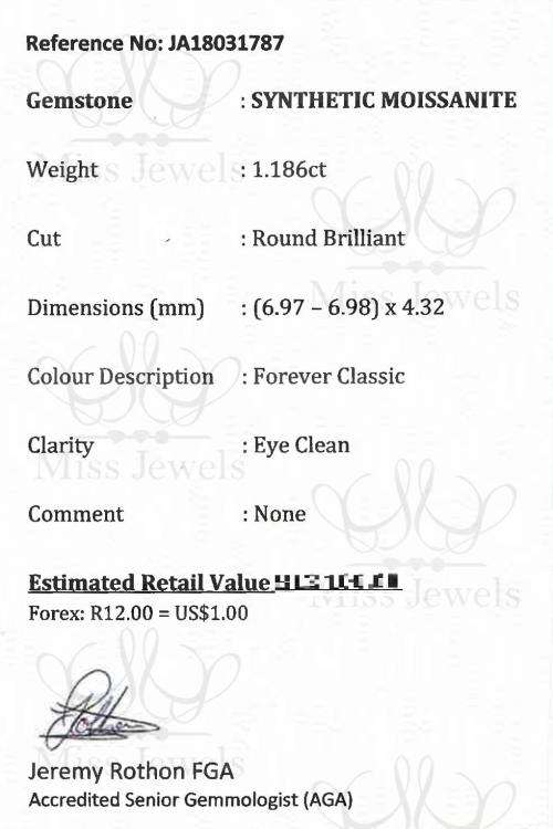 1.186ct Forever Classic Moissanite