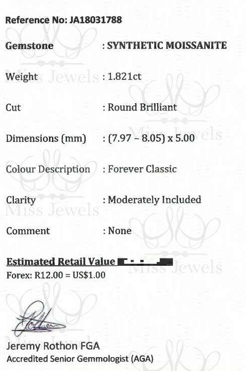 1.821ct Forever Classic Moissanite
