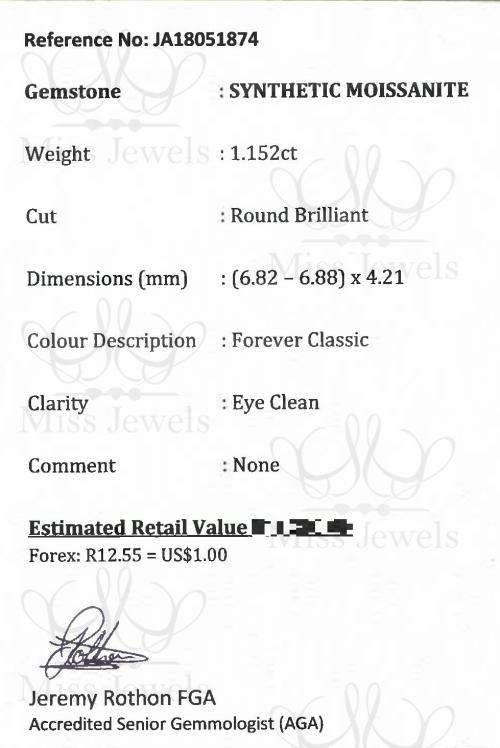 1.152ct Forever Classic Moissanite