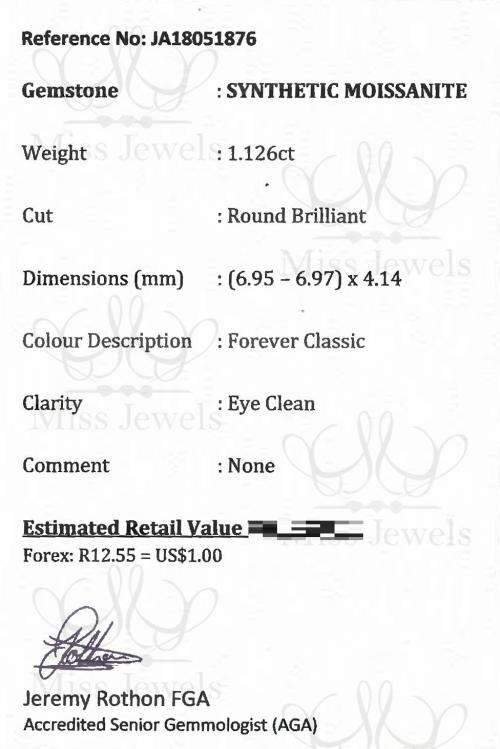 1.126ct Forever Classic Moissanite