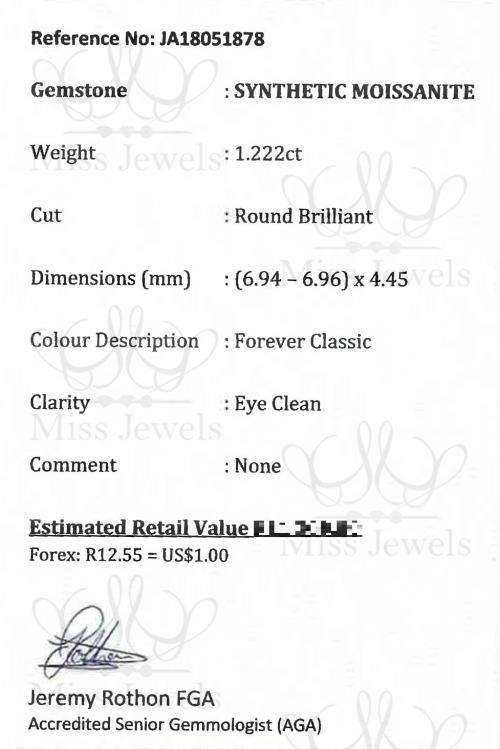 1.22ct Forever Classic Moissanite
