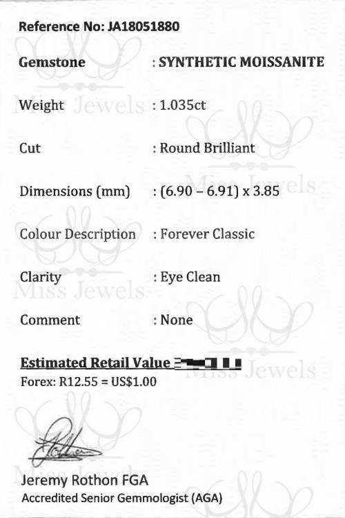 1.035ct Forever Classic Moissanite