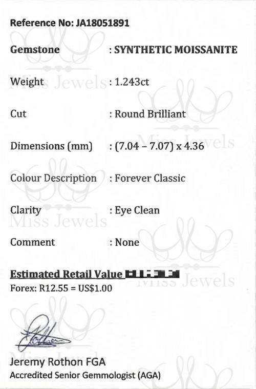 1.243ct Forever Classic Moissanite