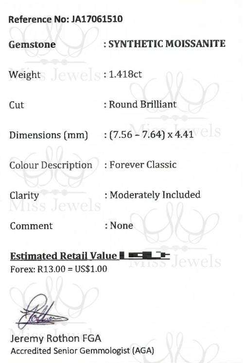 1.418ct Forever Classic Moissanite
