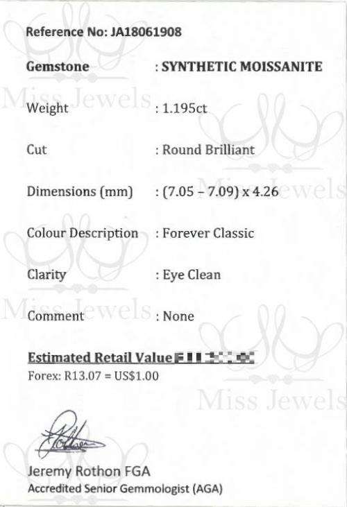 1.195ct Forever Classic Moissanite