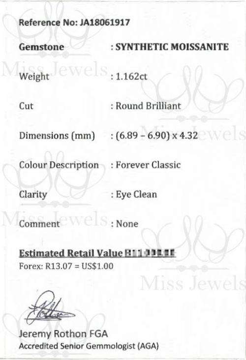 1.162ct Forever Classic Moissanite