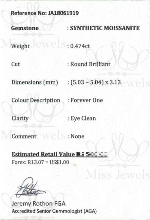 0.474ct Forever One Moissanite