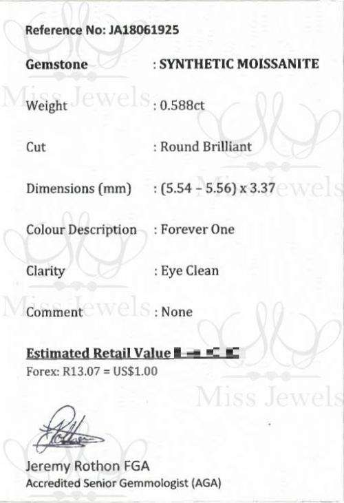 0.588ct Forever One Moissanite