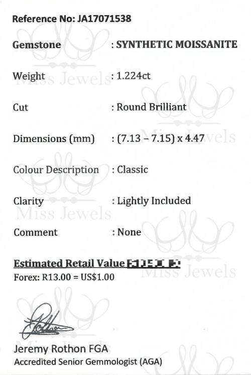 1.224ct Classic Moissanite
