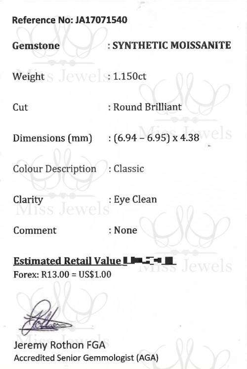 1.150ct Classic Moissanite