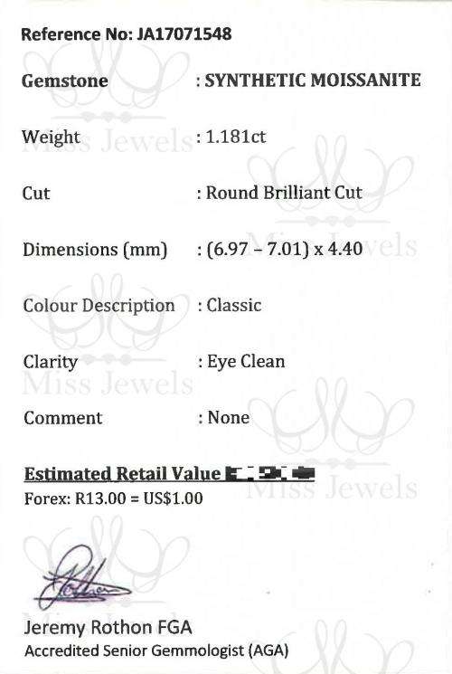 1.181ct Classic Moissanite