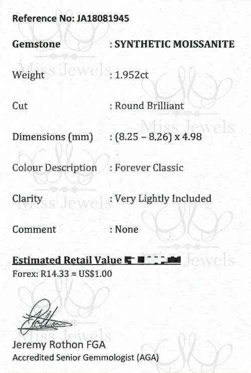 1.952ct Forever Classic Moissanite