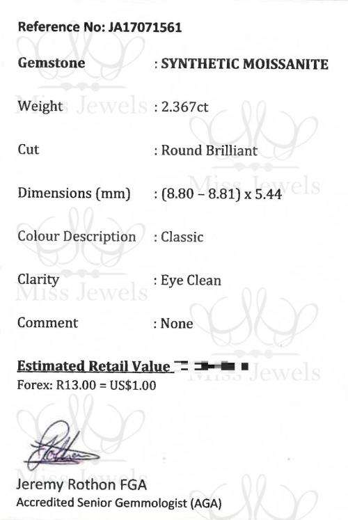 2.367ct Classic Moissanite