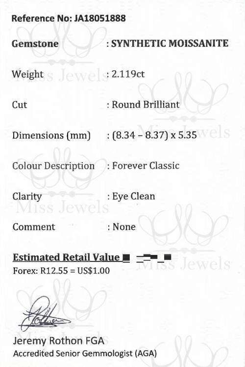 2.119ct Forever Classic Moissanite Stone