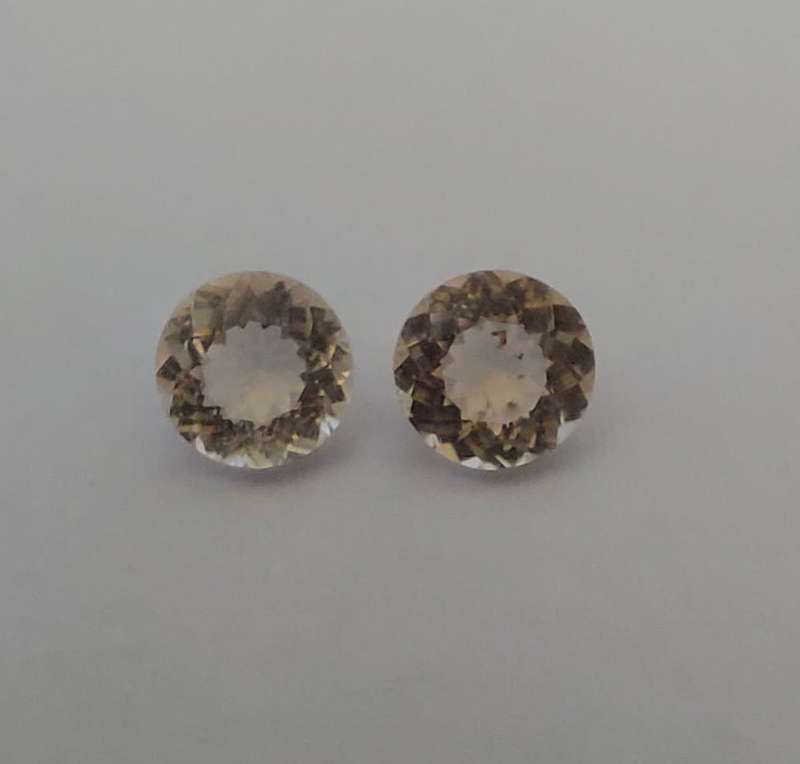 0.7ct Two Light Peach Pink Morganite